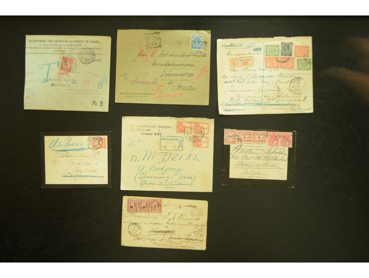 1872/1950 (ca.), umfangreicher Posten mit einigen hundert Briefen, Karten und Ganzsachen inkl. Kolonien (hier auch interessan