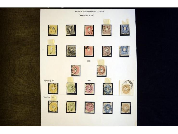 1850/64, gestempelte Sammlung mit u.a. Mi.-Nr. 1 (5), 1 Dreierstreifen auf Brief, 2 (3 + Dreierstreifen), 7I (4), 7II (2) etc