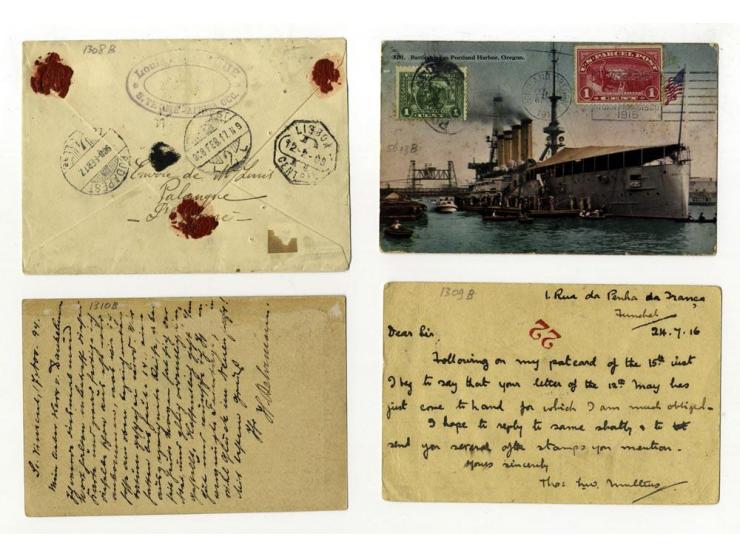 1889/1936, Partie mit 21 Briefen, Karten und Ganzsachen inkl. Incoming Mail, dabei GSK mit Zufrankaturen, 2 R-Briefe aus Cili