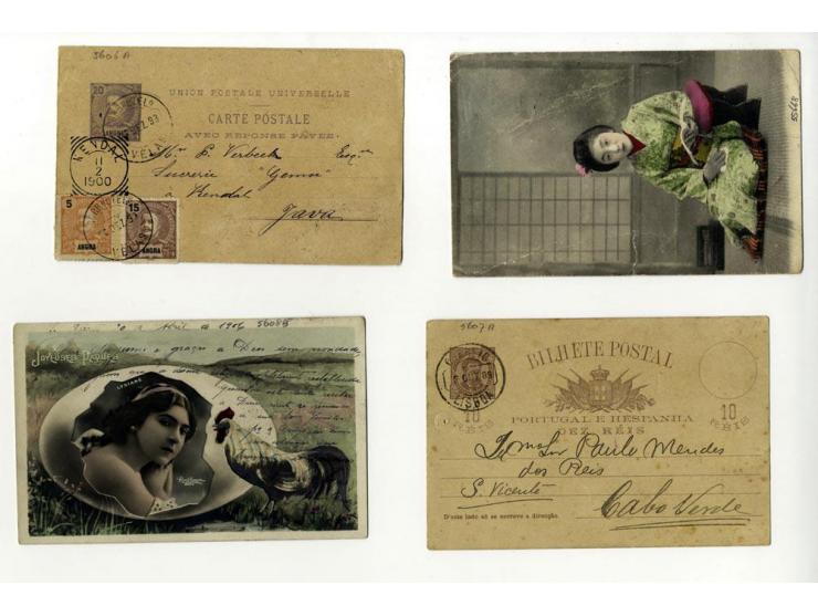 1889/1936, Partie mit 21 Briefen, Karten und Ganzsachen inkl. Incoming Mail, dabei GSK mit Zufrankaturen, 2 R-Briefe aus Cili