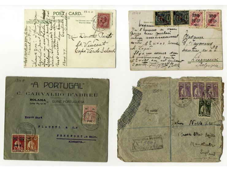 1889/1936, Partie mit 21 Briefen, Karten und Ganzsachen inkl. Incoming Mail, dabei GSK mit Zufrankaturen, 2 R-Briefe aus Cili