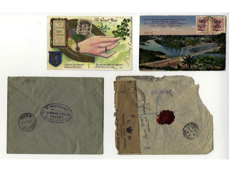 1889/1936, Partie mit 21 Briefen, Karten und Ganzsachen inkl. Incoming Mail, dabei GSK mit Zufrankaturen, 2 R-Briefe aus Cili