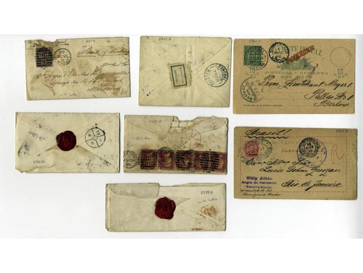1796/1918, fast 40 Briefe und Ganzsachen ab Vorphila mit Schwerpunkt bis 1900, dabei viel Incoming Mail (u.a. kompletter Falt