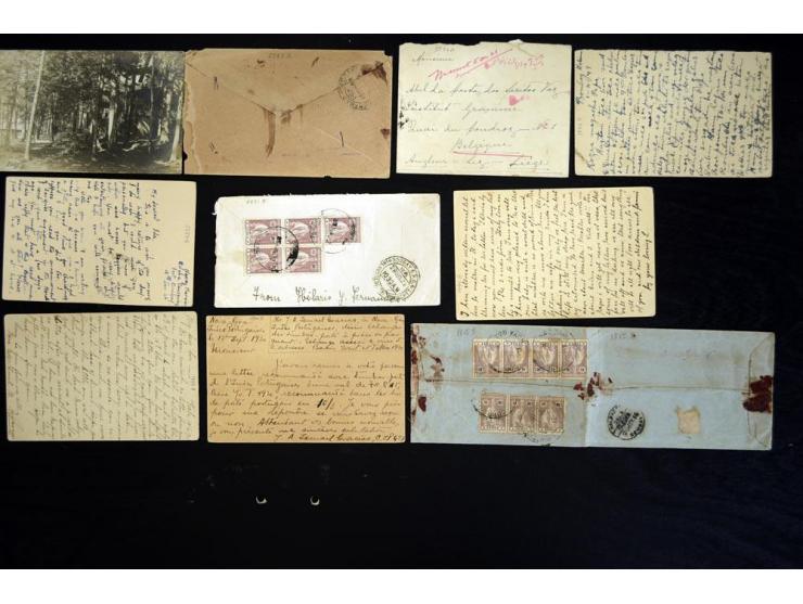 1884/1946, fast 70 Briefe und Ganzsachen inkl. Incoming Mail mit Schwerpunkt bis ca. 1915, dabei viele gebrauchte GSK, zum Te