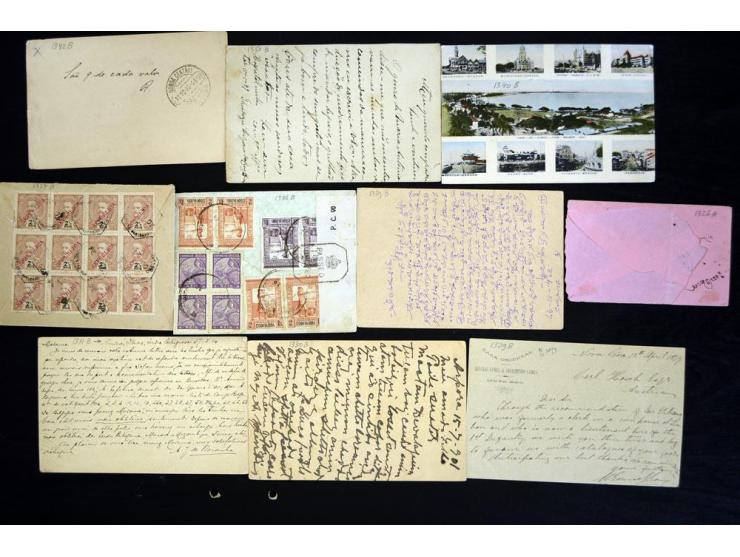1884/1946, fast 70 Briefe und Ganzsachen inkl. Incoming Mail mit Schwerpunkt bis ca. 1915, dabei viele gebrauchte GSK, zum Te