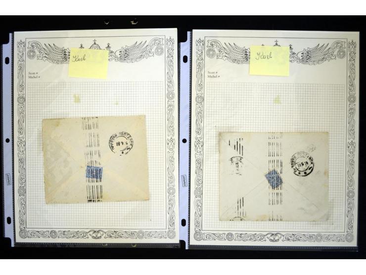STUMME KRIEGSSTEMPEL: 1914/17, umfangreiche Sammlung von übe 1100 Marken/Briefstücken und Briefen/Karten, dabei viele veschie