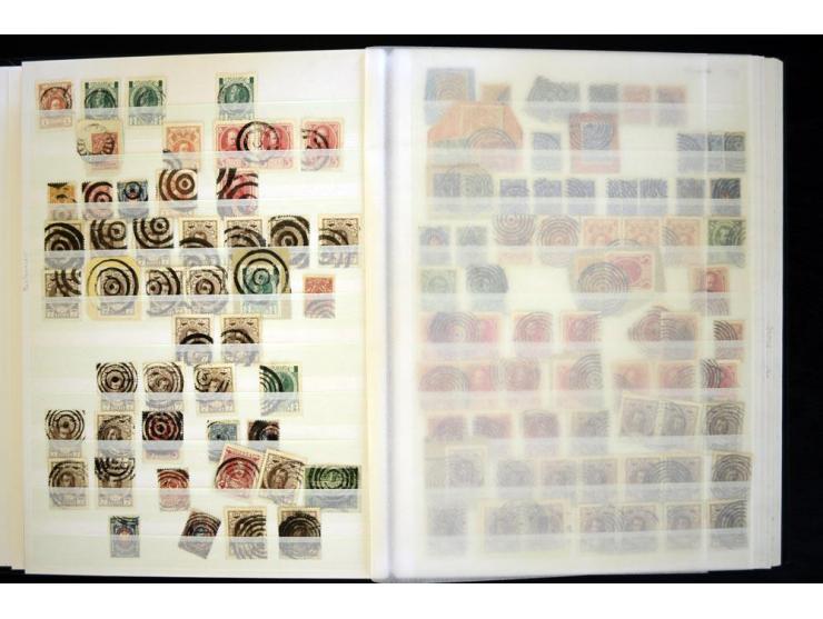 STUMME KRIEGSSTEMPEL: 1914/17, umfangreiche Sammlung von übe 1100 Marken/Briefstücken und Briefen/Karten, dabei viele veschie