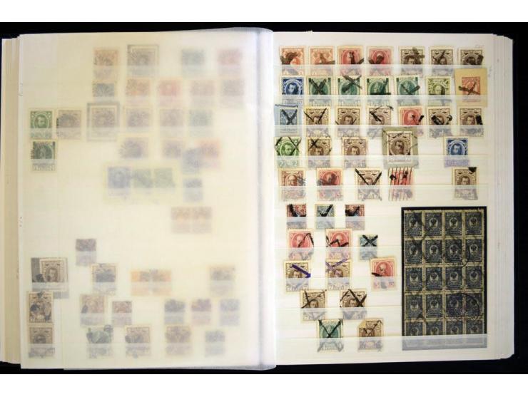 STUMME KRIEGSSTEMPEL: 1914/17, umfangreiche Sammlung von übe 1100 Marken/Briefstücken und Briefen/Karten, dabei viele veschie