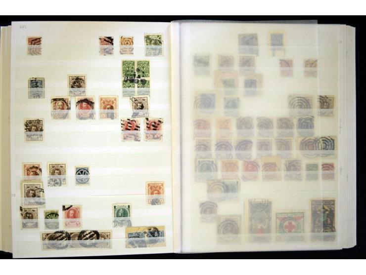 STUMME KRIEGSSTEMPEL: 1914/17, umfangreiche Sammlung von übe 1100 Marken/Briefstücken und Briefen/Karten, dabei viele veschie