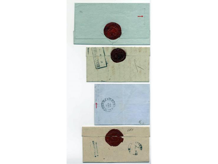 POLANGEN/ PALANGA, 1828/78, interessante Partie von 10 Briefen, dabei Dobin Nr. 1.01(2), 1.03, 2.01, 4.01, sowie Dobin Nr. 1.