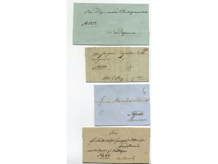 POLANGEN/ PALANGA, 1828/78, interessante Partie von 10 Briefen, dabei Dobin Nr. 1.01(2), 1.03, 2.01, 4.01, sowie Dobin Nr. 1.