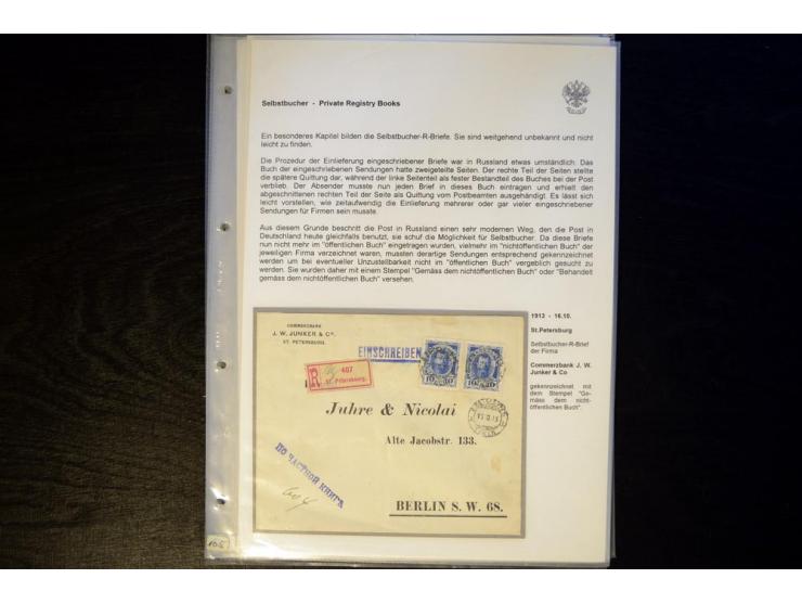 1902/17, Selbstbucher, hochinteressante Sammlung von 12 Briefen, 10 davon aus St. Petersburg bzw. Moskau, zwei aus Pskov bzw.