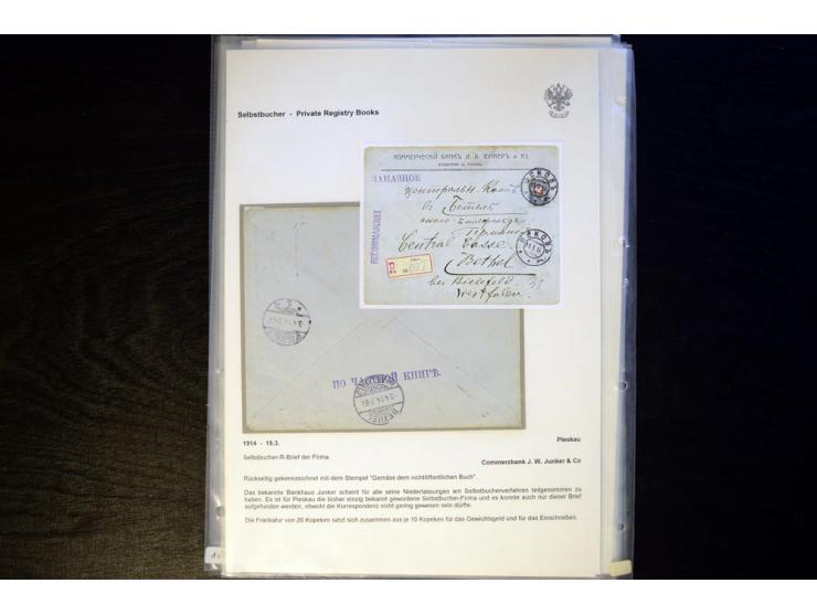 1902/17, Selbstbucher, hochinteressante Sammlung von 12 Briefen, 10 davon aus St. Petersburg bzw. Moskau, zwei aus Pskov bzw.