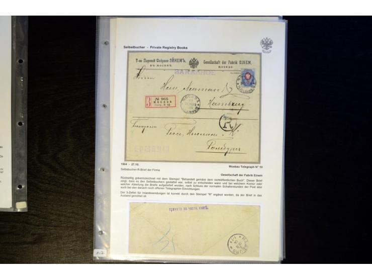 1902/17, Selbstbucher, hochinteressante Sammlung von 12 Briefen, 10 davon aus St. Petersburg bzw. Moskau, zwei aus Pskov bzw.
