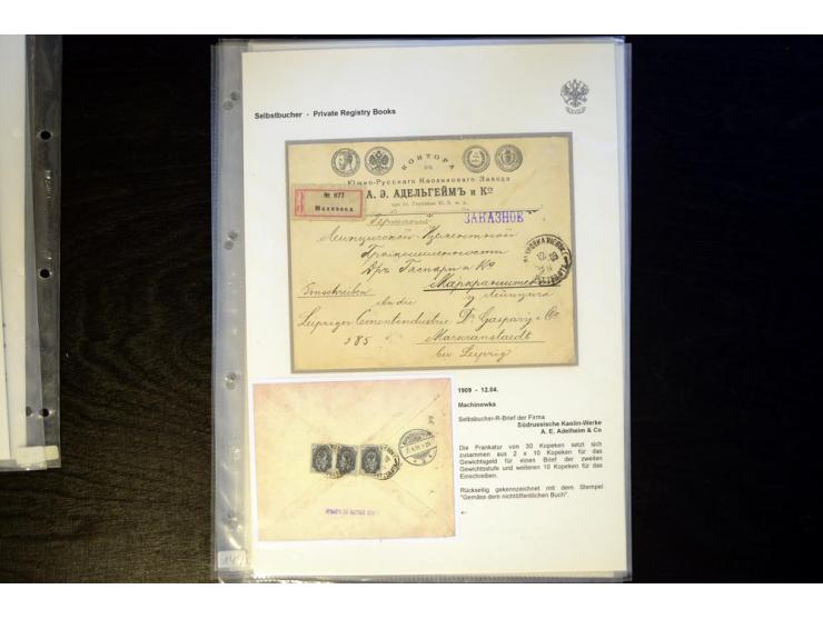 1902/17, Selbstbucher, hochinteressante Sammlung von 12 Briefen, 10 davon aus St. Petersburg bzw. Moskau, zwei aus Pskov bzw.