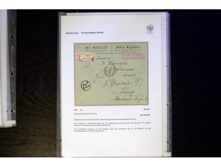 1902/17, Selbstbucher, hochinteressante Sammlung von 12 Briefen, 10 davon aus St. Petersburg bzw. Moskau, zwei aus Pskov bzw.