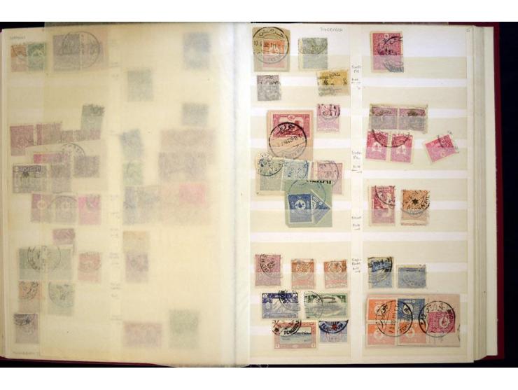 1863/1918, extensive collection of cancellations, mostly Brandt and Ceylan all Arabic types, scarce 1863/64 marks on Tughra i
