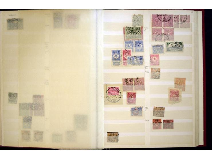 1863/1918, extensive collection of cancellations, mostly Brandt and Ceylan all Arabic types, scarce 1863/64 marks on Tughra i
