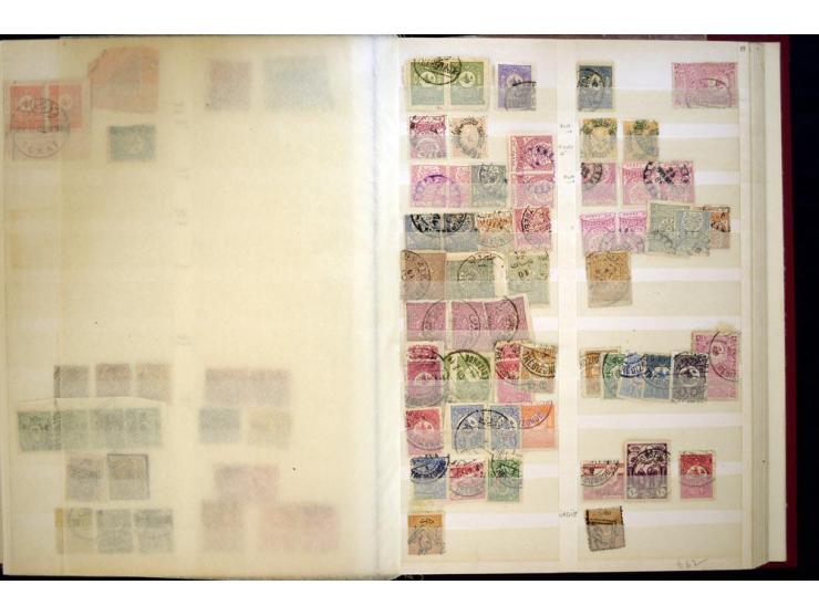 1863/1918, extensive collection of cancellations, mostly Brandt and Ceylan all Arabic types, scarce 1863/64 marks on Tughra i