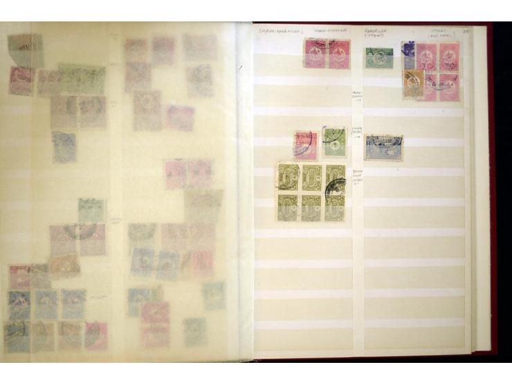 1863/1918, extensive collection of cancellations, mostly Brandt and Ceylan all Arabic types, scarce 1863/64 marks on Tughra i