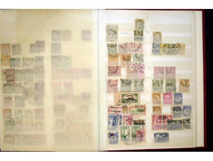 1863/1918, extensive collection of cancellations, mostly Brandt and Ceylan all Arabic types, scarce 1863/64 marks on Tughra i