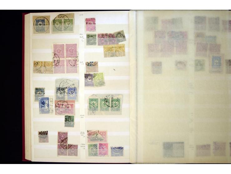 1863/1918, extensive collection of cancellations, mostly Brandt and Ceylan all Arabic types, scarce 1863/64 marks on Tughra i