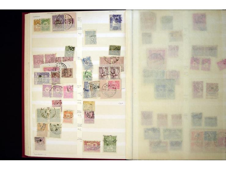 1863/1918, extensive collection of cancellations, mostly Brandt and Ceylan all Arabic types, scarce 1863/64 marks on Tughra i