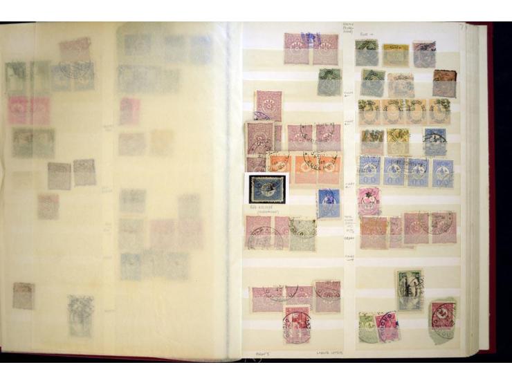 1863/1918, extensive collection of cancellations, mostly Brandt and Ceylan all Arabic types, scarce 1863/64 marks on Tughra i