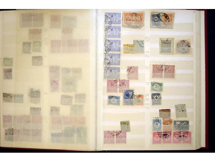 1863/1918, extensive collection of cancellations, mostly Brandt and Ceylan all Arabic types, scarce 1863/64 marks on Tughra i