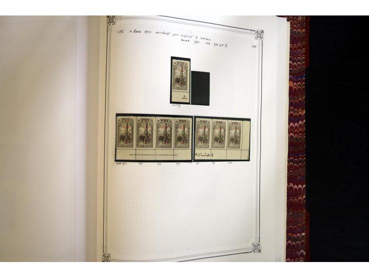 1865/1920, collection in two large Yvert-albums, very specialized with types and perfs, early issues incl. tête-bêche prints,