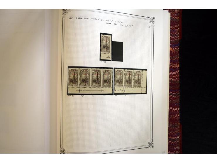 1865/1920, collection in two large Yvert-albums, very specialized with types and perfs, early issues incl. tête-bêche prints,