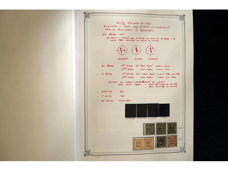 1865/1920, collection in two large Yvert-albums, very specialized with types and perfs, early issues incl. tête-bêche prints,