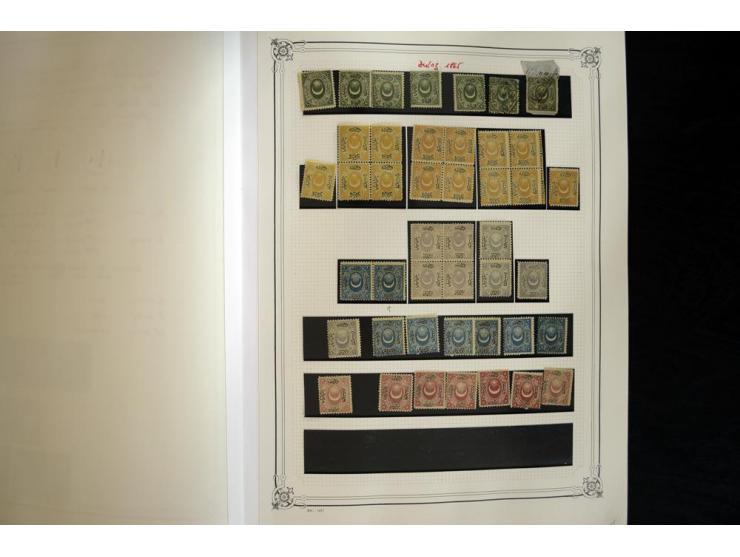 1865/1920, collection in two large Yvert-albums, very specialized with types and perfs, early issues incl. tête-bêche prints,
