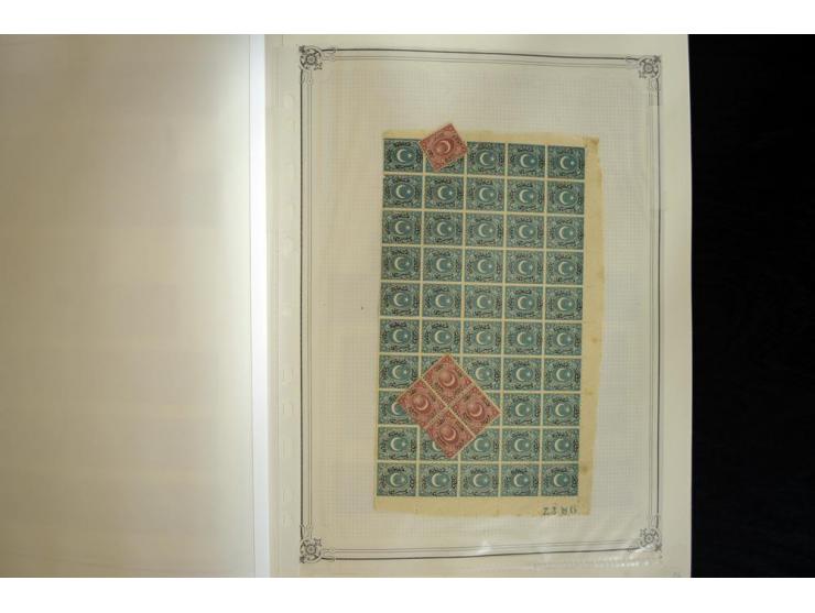 1865/1920, collection in two large Yvert-albums, very specialized with types and perfs, early issues incl. tête-bêche prints,