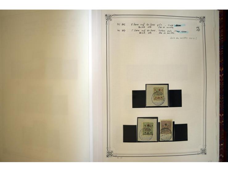 1865/1920, collection in two large Yvert-albums, very specialized with types and perfs, early issues incl. tête-bêche prints,