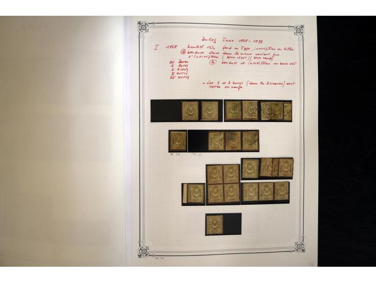 1865/1920, collection in two large Yvert-albums, very specialized with types and perfs, early issues incl. tête-bêche prints,