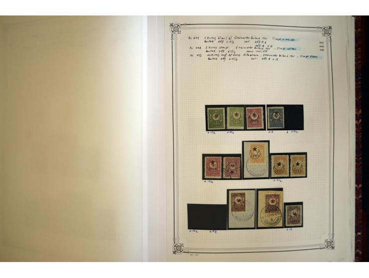 1865/1920, collection in two large Yvert-albums, very specialized with types and perfs, early issues incl. tête-bêche prints,