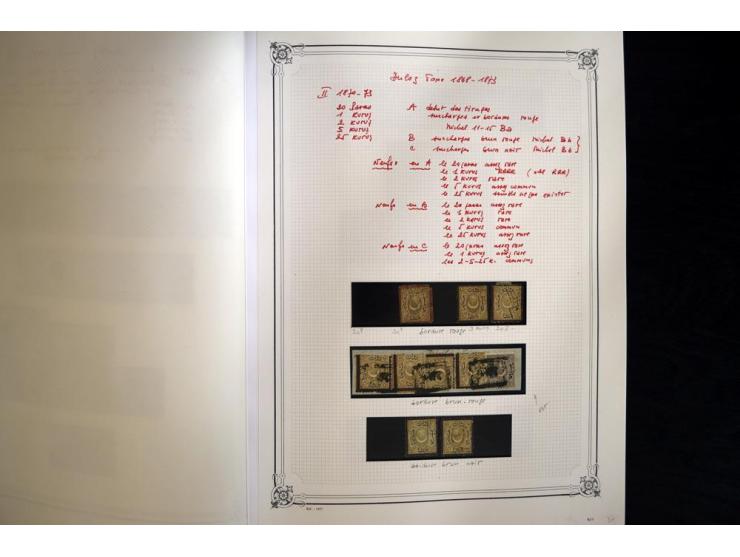 1865/1920, collection in two large Yvert-albums, very specialized with types and perfs, early issues incl. tête-bêche prints,