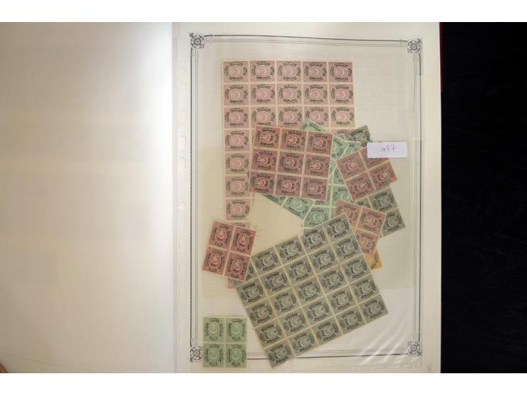 1865/1920, collection in two large Yvert-albums, very specialized with types and perfs, early issues incl. tête-bêche prints,