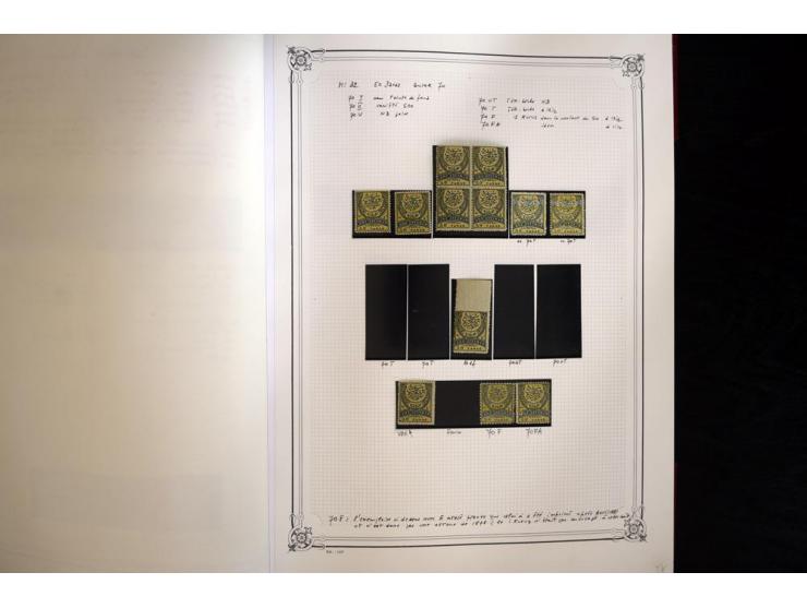 1865/1920, collection in two large Yvert-albums, very specialized with types and perfs, early issues incl. tête-bêche prints,