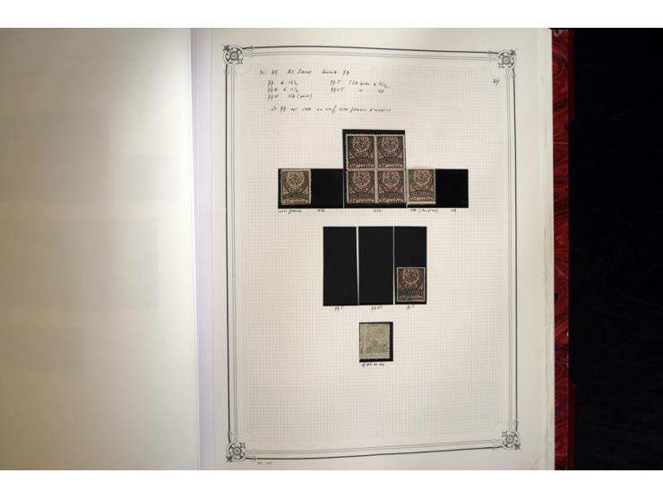 1865/1920, collection in two large Yvert-albums, very specialized with types and perfs, early issues incl. tête-bêche prints,