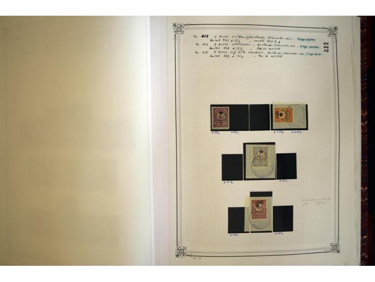 1865/1920, collection in two large Yvert-albums, very specialized with types and perfs, early issues incl. tête-bêche prints,