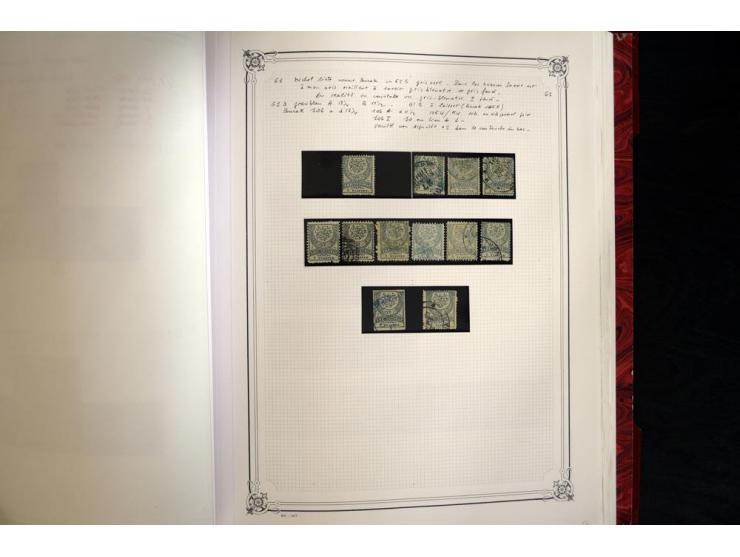 1865/1920, collection in two large Yvert-albums, very specialized with types and perfs, early issues incl. tête-bêche prints,