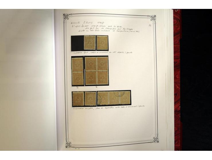 1865/1920, collection in two large Yvert-albums, very specialized with types and perfs, early issues incl. tête-bêche prints,