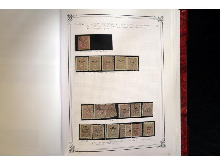 1865/1920, collection in two large Yvert-albums, very specialized with types and perfs, early issues incl. tête-bêche prints,