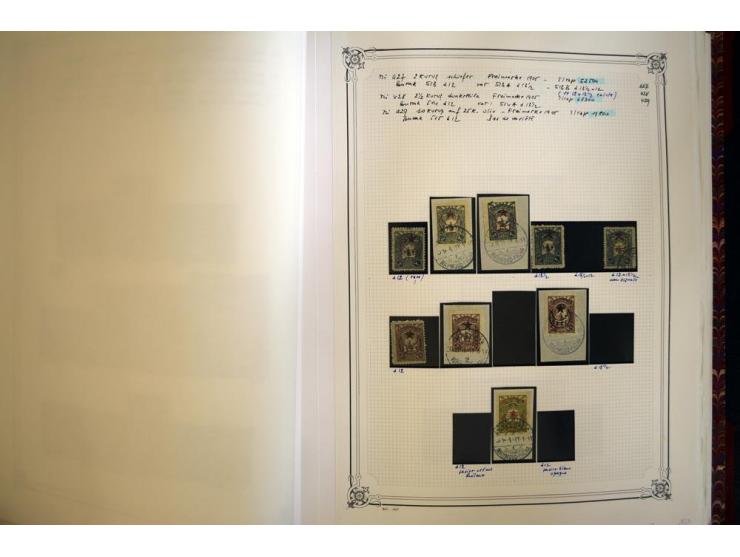 1865/1920, collection in two large Yvert-albums, very specialized with types and perfs, early issues incl. tête-bêche prints,