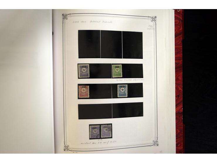 1865/1920, collection in two large Yvert-albums, very specialized with types and perfs, early issues incl. tête-bêche prints,
