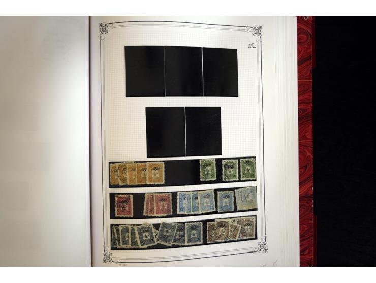 1865/1920, collection in two large Yvert-albums, very specialized with types and perfs, early issues incl. tête-bêche prints,