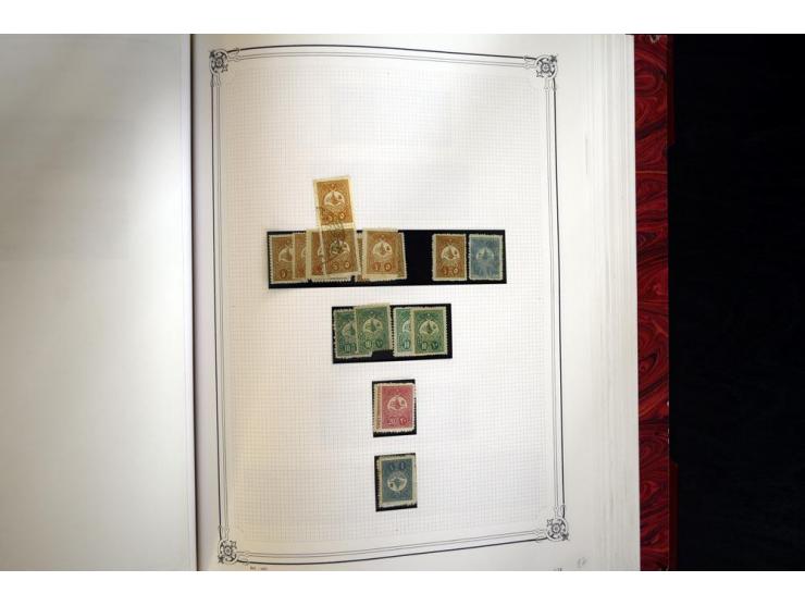 1865/1920, collection in two large Yvert-albums, very specialized with types and perfs, early issues incl. tête-bêche prints,