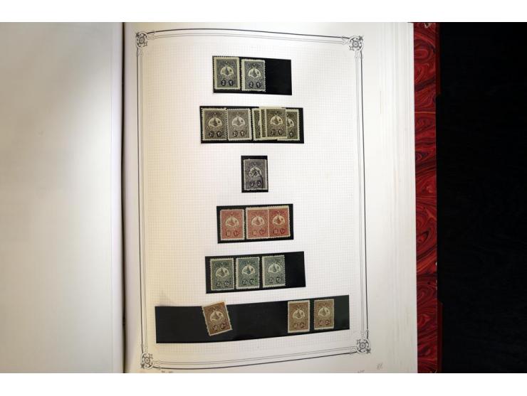 1865/1920, collection in two large Yvert-albums, very specialized with types and perfs, early issues incl. tête-bêche prints,